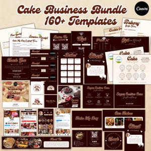 Editable Cake Business Templates, Home Bakery Business Bundle, Cake Order Form, Cake Care Cards, Cake Business Policy, Cake Cutting Guide