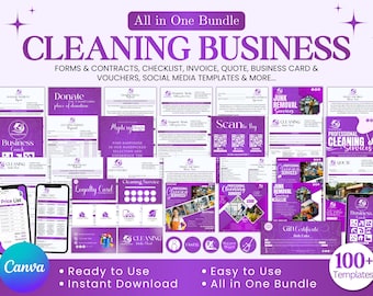 CLEANING SERVICE BUNDLE, Cleaning Service Agreement,Cleaning Service Intake Form,Cleaning business,Cleaning Contract,Cleaning Service Forms