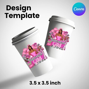 May include: Two white coffee cups with a pink "Birthday Girl" design. The design includes a woman in a pink dress, pink balloons, money, and the text "Birthday Girl". The cups are 3.5 x 3.5 inches.