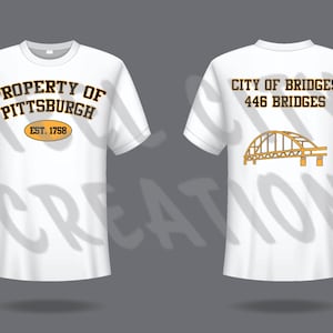 Propiedad de Pittsburgh - Diseño de camiseta listo para transferencia DTF - Archivos vectoriales .eps, .svg, .pdf y .png