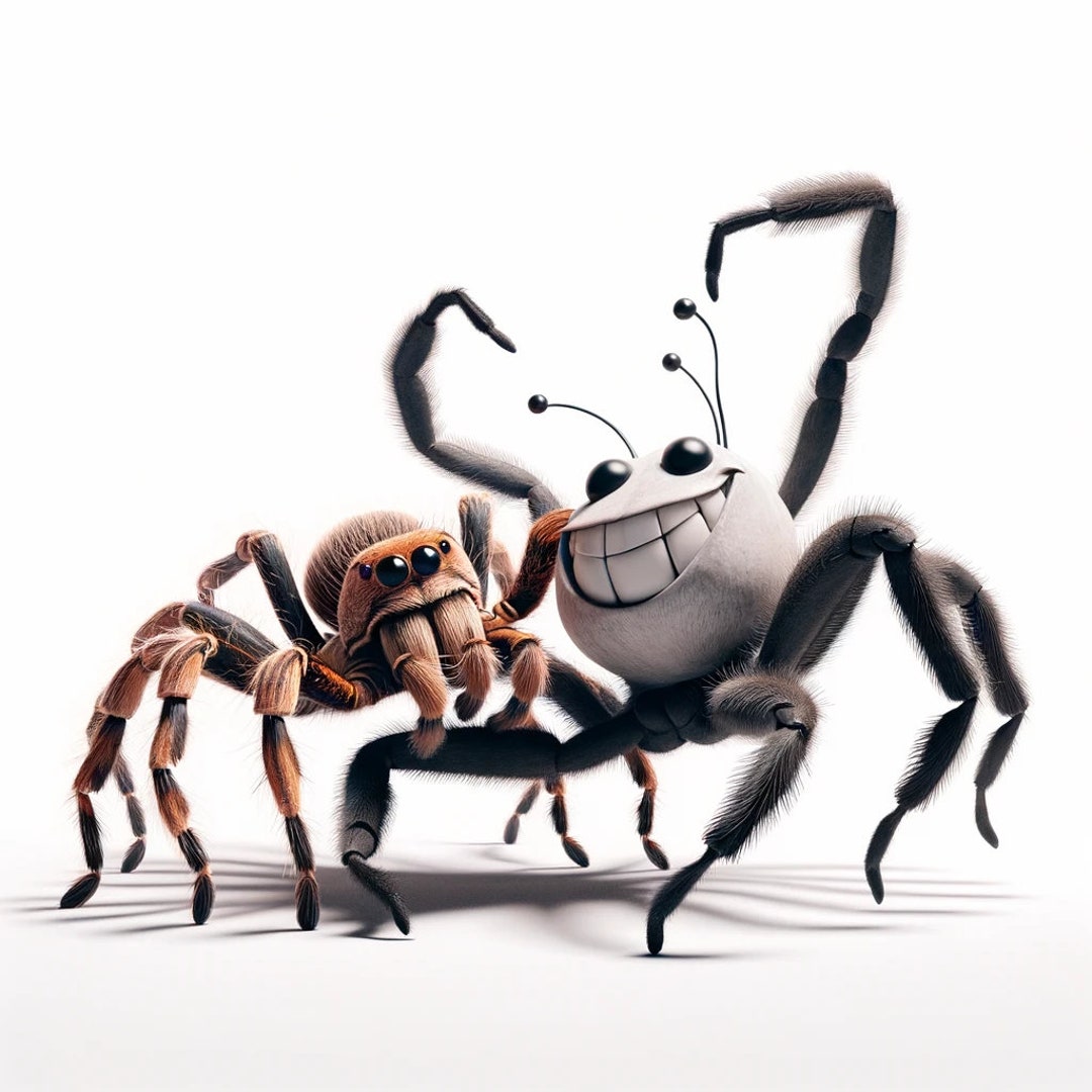Dancing Spiders Ai-generated Digital Illustration Whimsical Arachnid ...