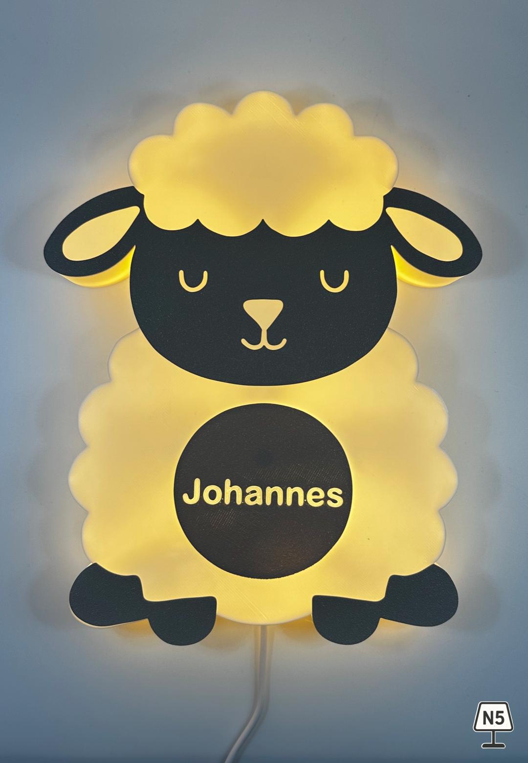 Bambinella® LED-Namensleuchte Personalisiert – Schlummerlicht, 10,5 X 10,5 X 4 Cm, Made In Germany