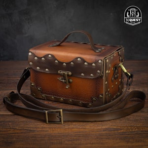 Potion Bag for Alchemist - Fairy Trunk - Steampunk Vials Box - Larp Druid Cosplay, Healers, Adventurers , Renaissance Festival