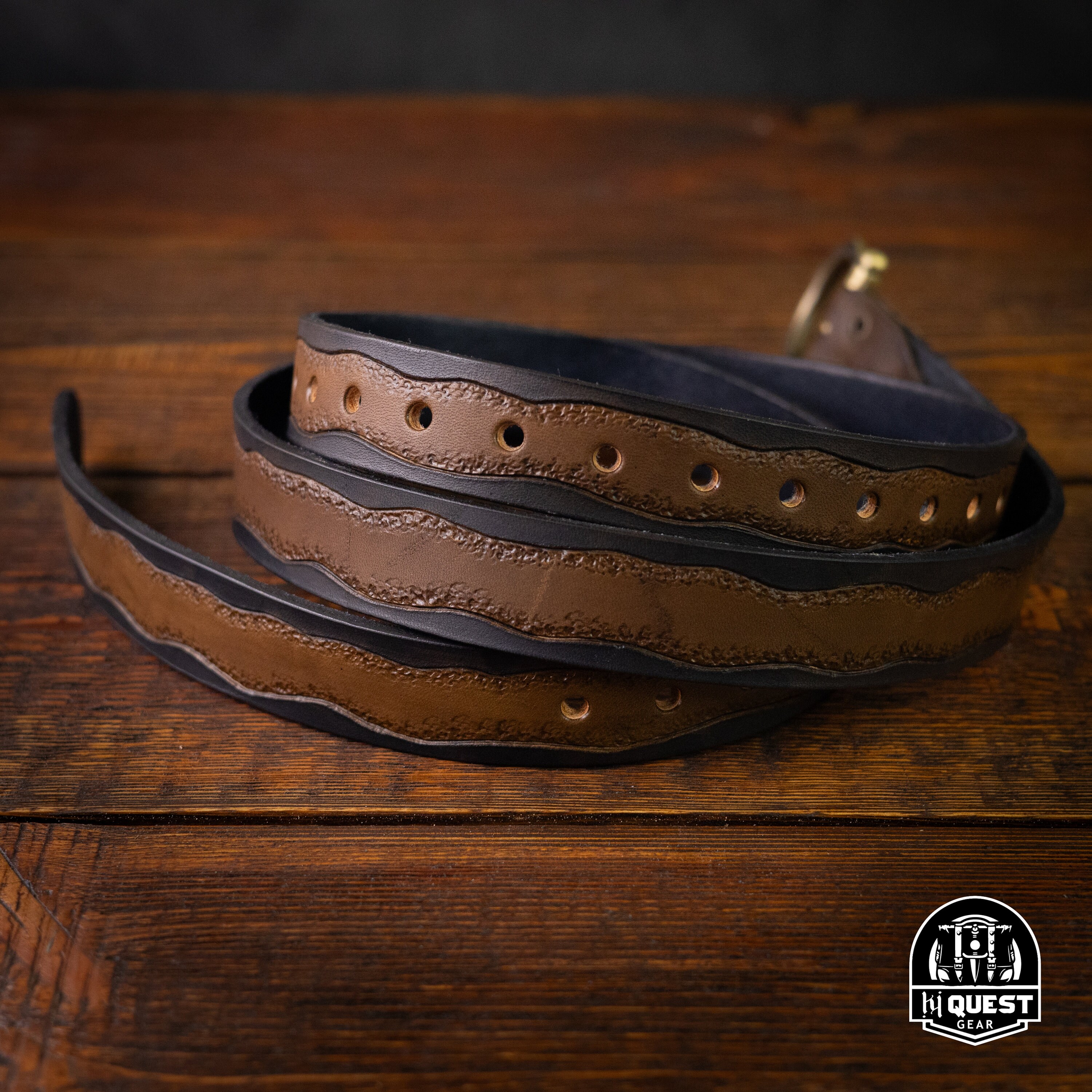 Leather Fantasy Belt Set: Potion Holder & Wand Holster 