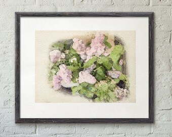 Lilac Serenade, an original watercolor painting, spring floral art, wall decor, office decor, nature inspired, wall poster