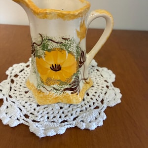Vintage Cash Family hand painted pottery Mid century folk art style