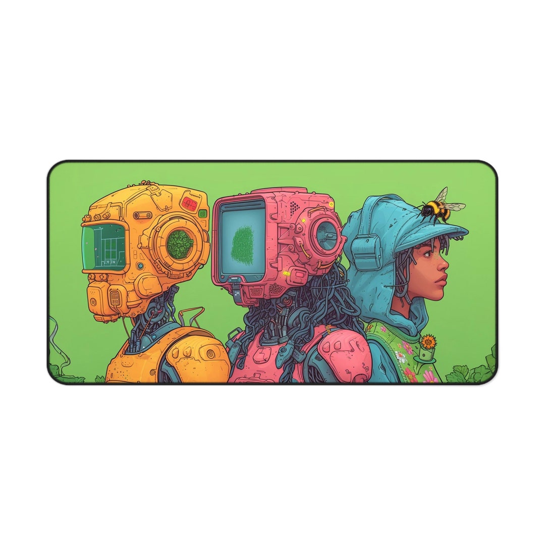 Gaming Mouse Pad, XXL Mouse Pad, Gift for Gamer, Cyberpunk Design