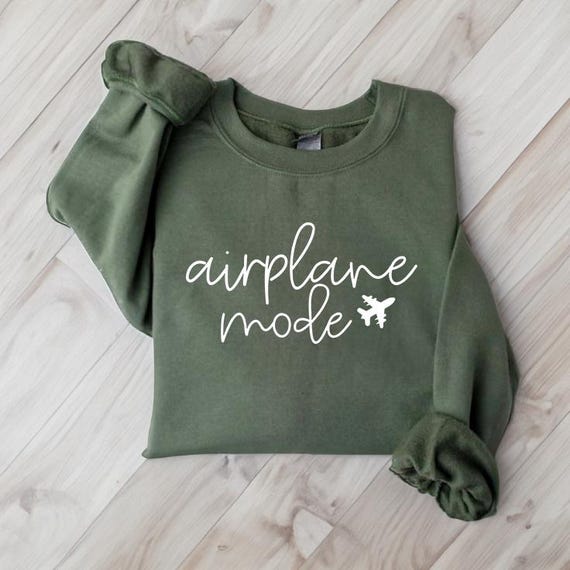 Airplane Mode Sweatshirt, Unisex Pullover, Cursive Text Jumper