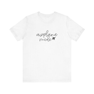 T-shirt mode avion | T-shirt à inscription cursive | Tenues de voyage pour les vacances | -shirt vintage Floride | Graphique unisexe image 4
