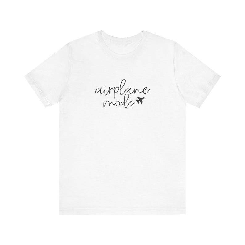T-shirt mode avion | T-shirt à inscription cursive | Tenues de voyage pour les vacances | -shirt vintage Floride | Graphique unisexe image 4