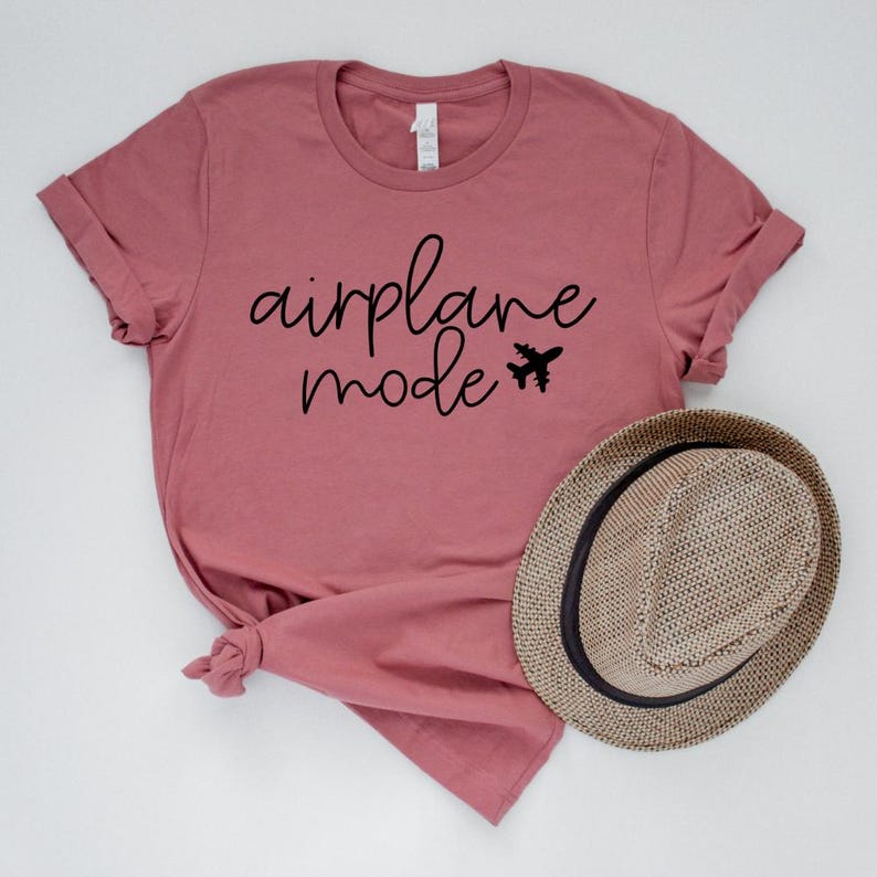 T-shirt mode avion | T-shirt à inscription cursive | Tenues de voyage pour les vacances | -shirt vintage Floride | Graphique unisexe image 1