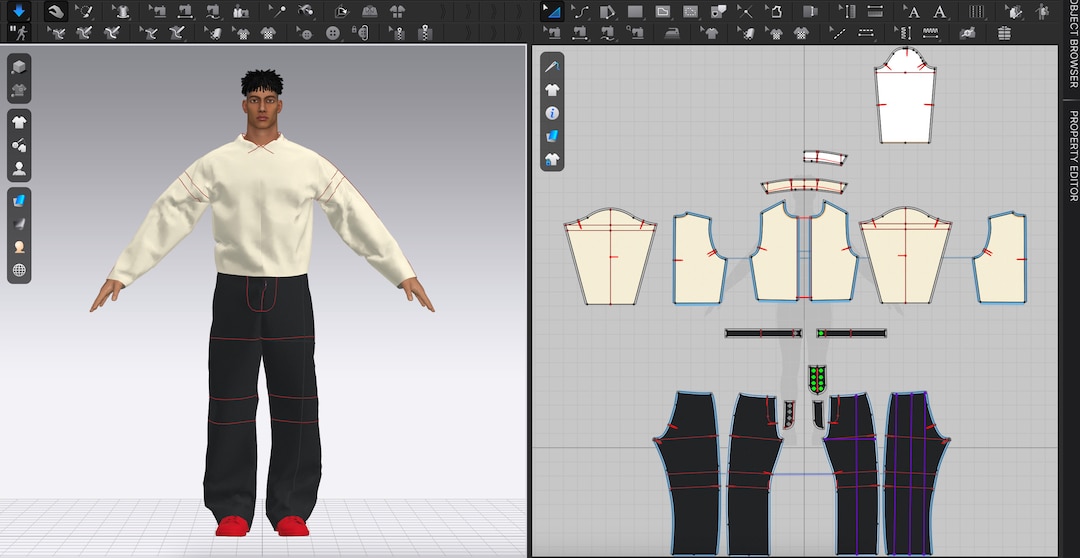 Custom Digital Clo3d/marvelous Designer Patterns and Blocks - Etsy