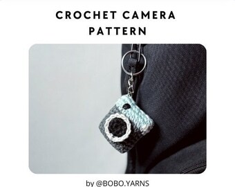 Crochet Camera Keychain Pattern- Beginner Friendly Pattern for Crochet Enthusiasts Backpack Accessory Camera Gift for Photographer