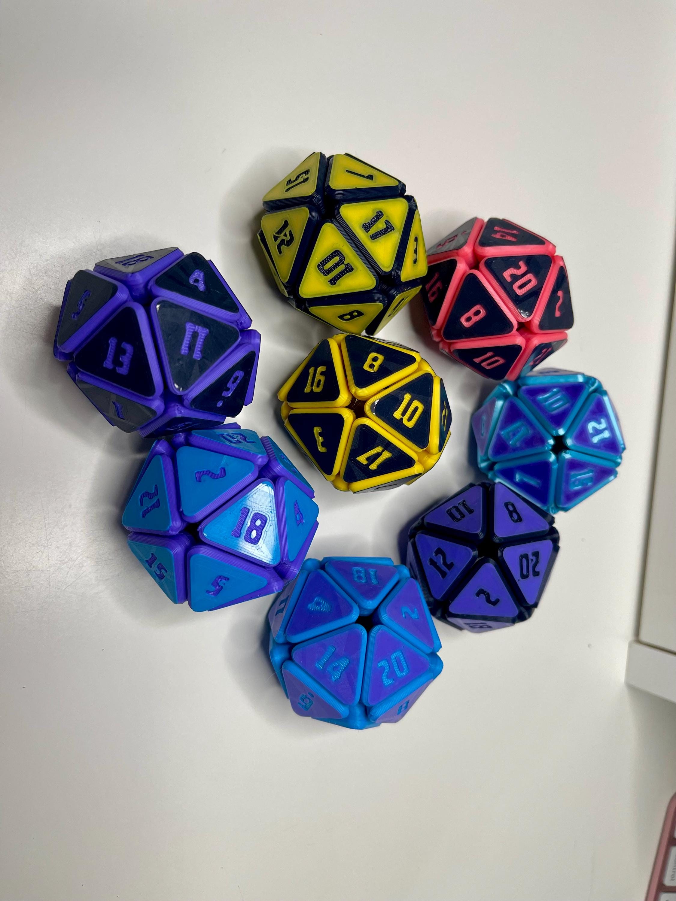 Squishy D20 Fidget Dice • 3D Printed Stress Relief Toy - Etsy
