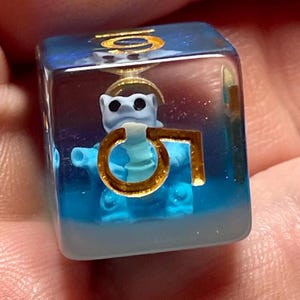 Blastoise Würfel | D&D Würfel | Pokemon | Dnd | 7tlg. | Würfelset | Kunstharz Würfel | Glitzer |