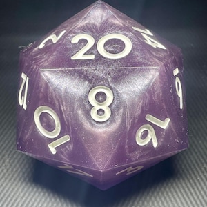 Handmade Oversized Resin D20 Dice: ChronoSpire for DnD, RPG