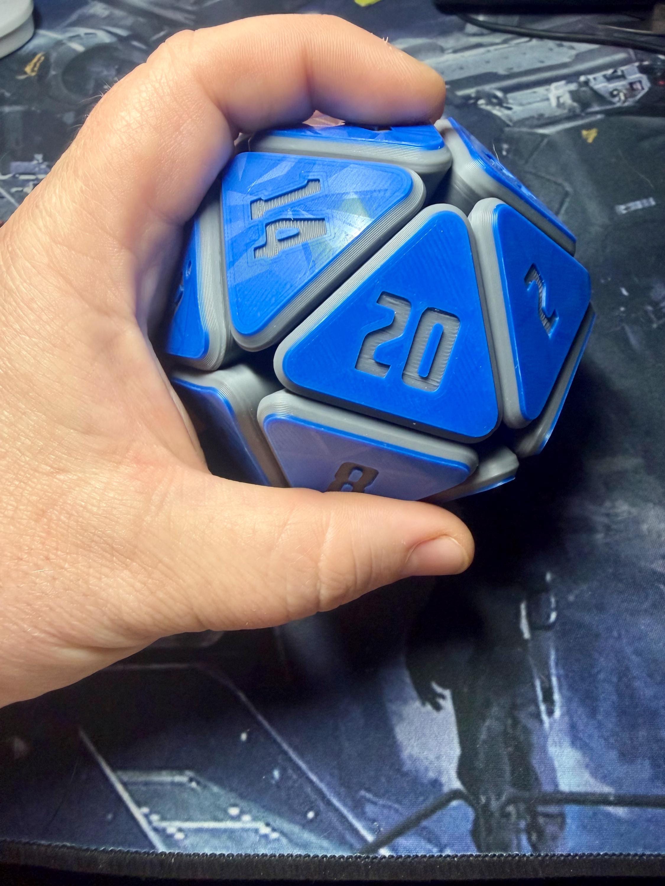 Extra Large Squishy D20 Fidget Dice • 3D Printed Stress Relief Toy - Etsy