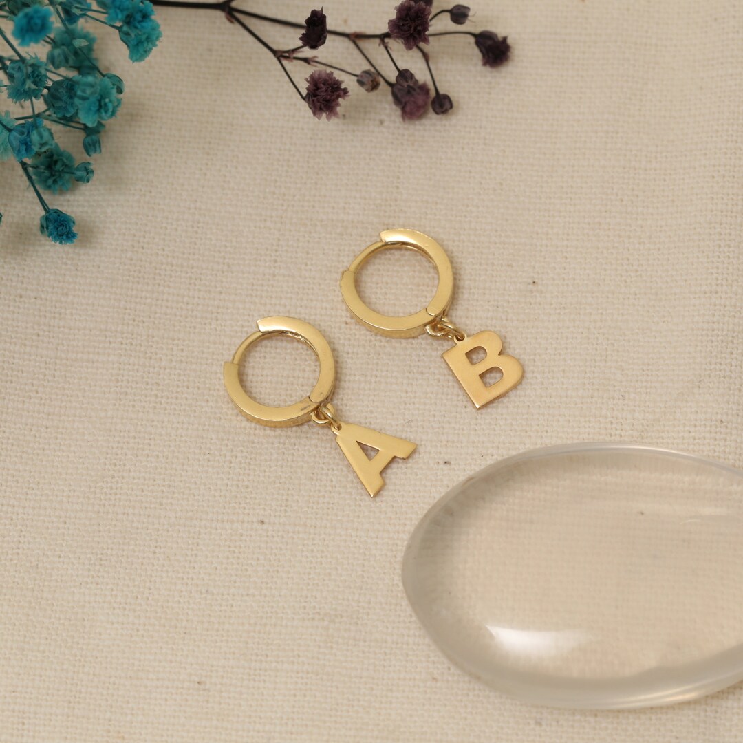 Vintage Buchstaben-Perlenohrringe Aus 925er Silber - Handgefertigter Schmuck Für Besondere Anlässe