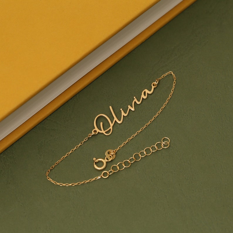 14K Gold Plated, Custom Name Bracelet, Birthday Gift, Friendship