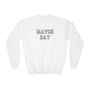 Kids Match Day Crewneck Sweatshirt/Tennis Match/Wrestling Match/Golf Match/Fan Wear zdjęcie 3