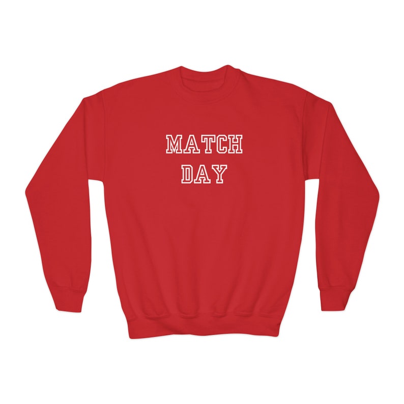 Kids Match Day Crewneck Sweatshirt/Tennis Match/Wrestling Match/Golf Match/Fan Wear zdjęcie 7