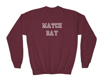 Kids Match Day Crewneck Sweatshirt/Tennis Match/Wrestling Match/Golf Match/Fan Wear!