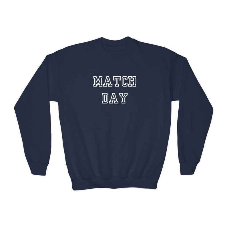 Kids Match Day Crewneck Sweatshirt/Tennis Match/Wrestling Match/Golf Match/Fan Wear zdjęcie 2
