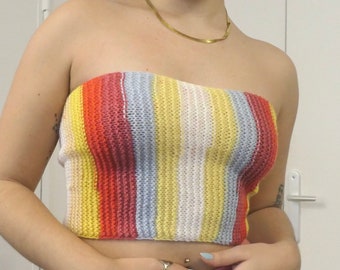 Multicolore Tube Top with Matching Headband