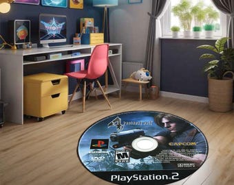 Alfombra para juegos de CD, alfombra personalizada para videojuegos, tapete para jugar con discos DVD, decoración para sala de juegos, alfombra redonda personalizada, regalo para jugadores, alfombra para sala de juegos