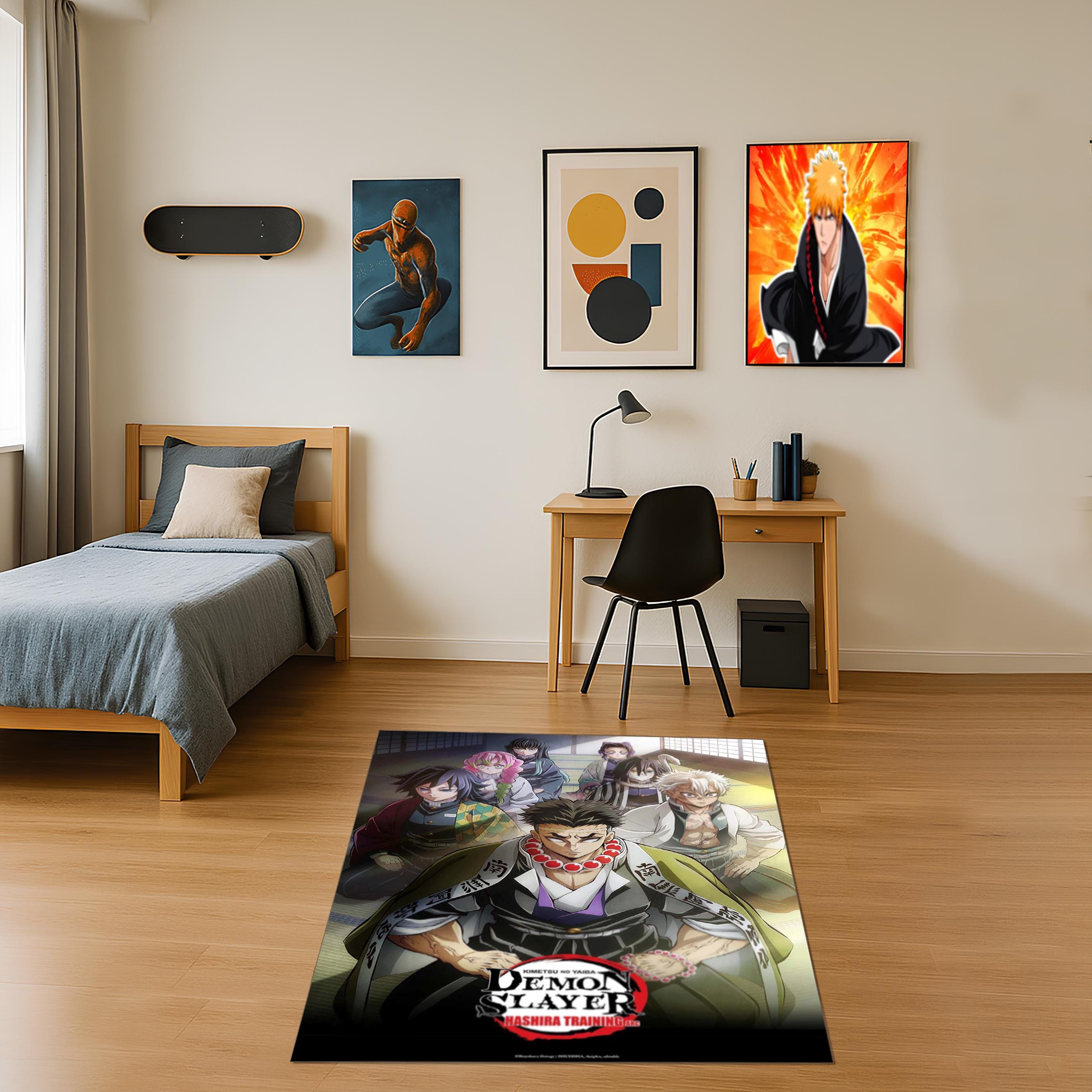 Hashira Rug Demon Slayer Hashira Training Rug, Anime Room Decor, Japanese Shonen ...