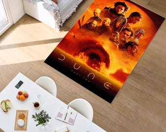 Desert Sci-Fi Planet Rug Golden Sand Poster Art Carpet Home Theater Decor Film Fan Gift