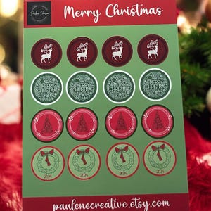 Kerstkaartzegelstickers - Feestelijke manier om je seizoensgroeten te verzegelen en te versieren!