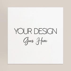 Vierkant kaartmodel | Eenvoudig kaartmodel | Minimalistisch kaartmodel | Effen kaartmodel | Mockup witte kaart | Eenvoudig PSD-kaartmodel