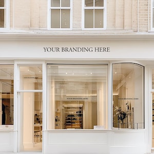 Shop Facade Mockup |Mockup Storefront |Shop Branding Design | Logo Design Mockup | Shop Front Mockup Shop Frontage Custom Sign Signage | PNG