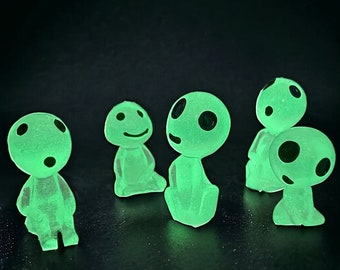 5/10 Glow in the Dark Tree Spirits | Elf Statue | Fairy Garden Miniature Figurines | Luminous Tree Spirits |  Resin Alien Figurines Decor