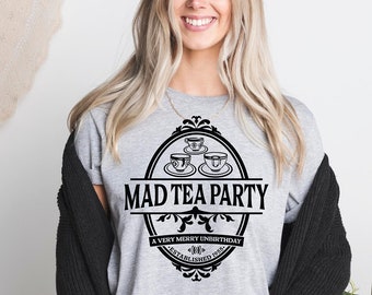 Camisa Mad Tea Party, Camisa Magic Kingdom, Camisa Alicia en el País de las Maravillas, Camisa Mad Hatter, Camisa Disneyland, Camisa Disney Ride, Camisetas Disney Trip