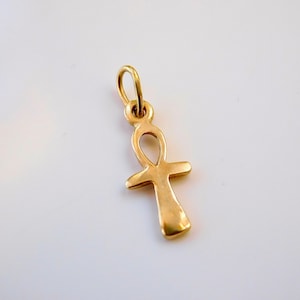 18K Solid Gold Ankh Cross Pendant | Egyptian Key of Life | Eternal Life Symbol | Custom Orders | Free Shipping