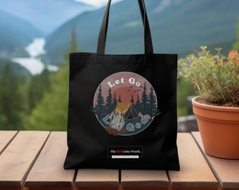 Christian Canvas Tote Bag - Let Go Let God, Unisex Design