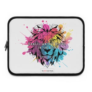 Christian Laptop Sleeve, Bible Verse Tech Protection, Daniel 6:22, Faithful Religious Bag, Christian Gifts, Scripture Laptop Case