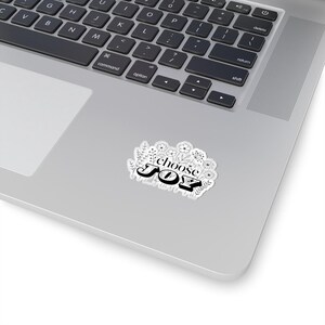 Adesivo in vinile - Scegli la gioia - Con motivo floreale e messaggio positivo, ottimo per decalcomanie per laptop, adesivi per bottiglie d'acqua,