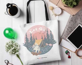 Christian Tote Bag – Let Go Let God, Religious Gift