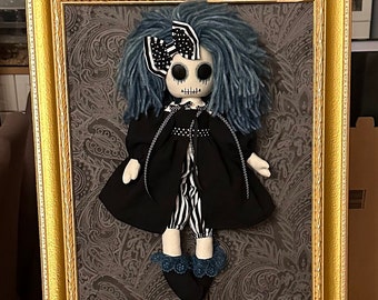 Handmade gothic doll, art doll, rag doll, collectible doll, decoration doll.