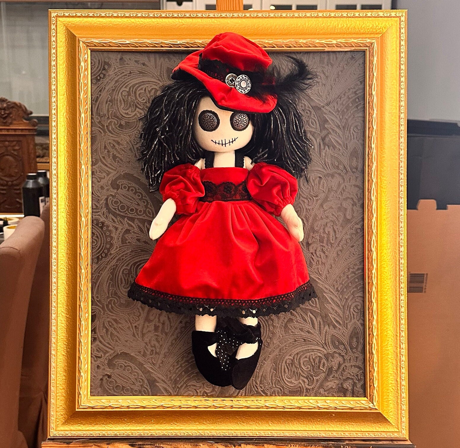 Handmade doll, art doll, rag doll, collectible doll, decorative doll. Gift idea for any occasion.