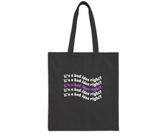 Bad idea right, Guts Inspired Merch, OR, Olivia Rodrigo Inspired Tote Bag, Guts Inspired Tote Bag, Olivia Rodrigo Fan, Olivia Rodrigo Gift