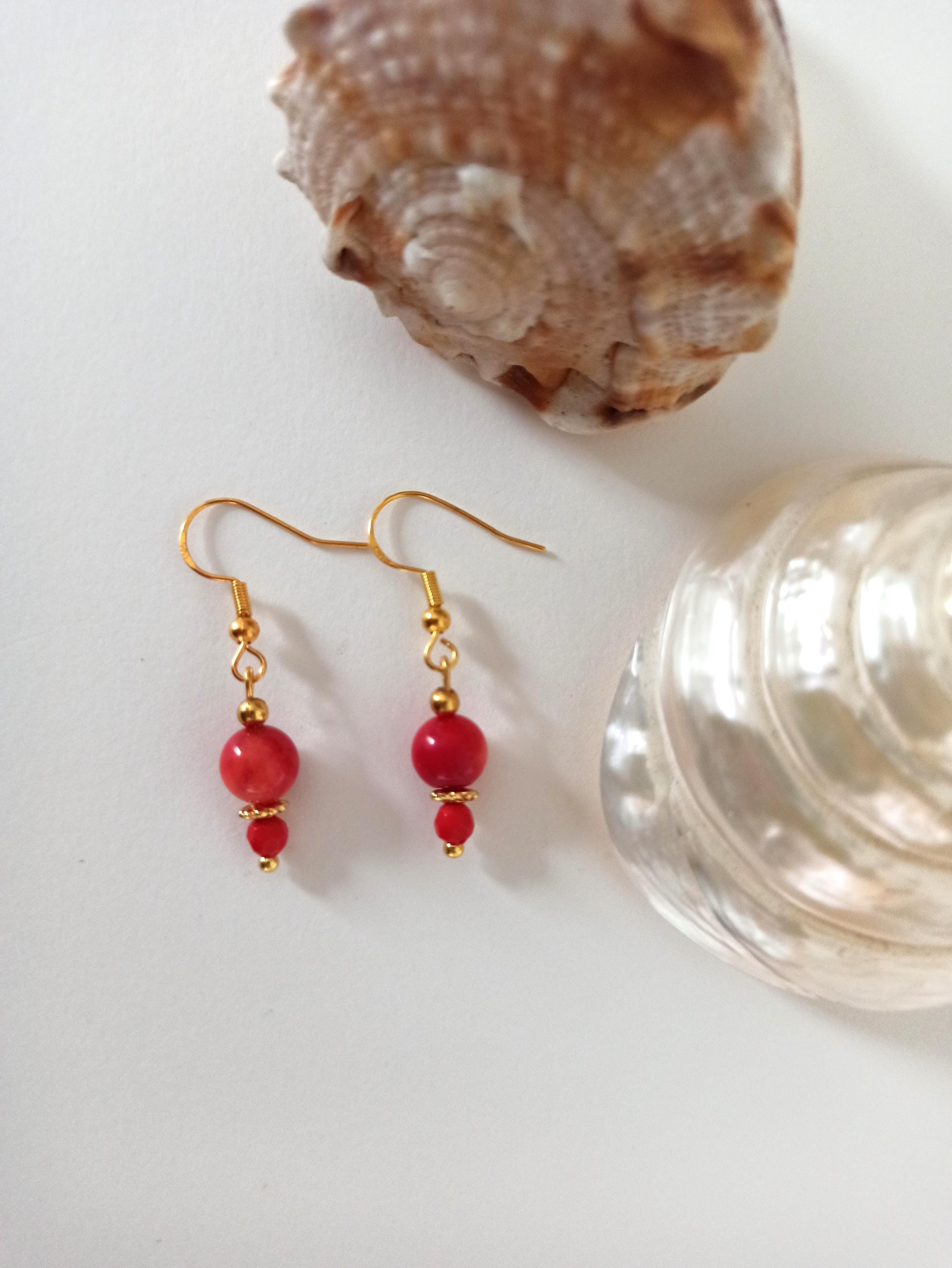 Orecchini A Cerchio Pendenti A Goccia Con Cristalli - Bijoux Estivi In Lega E Cristallo, Regalo Bohémien Per Donne, Colore Rosso