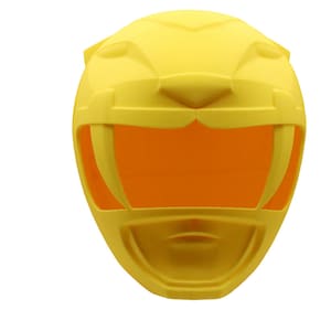 3D Printed Yellow Power Ranger MMPR Helmet Kit - Premium Cosplay Accessory