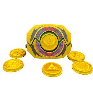 3D Printed Tommy Oliver Master Morpher with 6 Power Coins - Power Rangers Collectible Set
