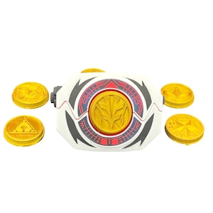 3D Printed Tommy Oliver Master Morpher White Ranger Edition with 6 Power Coins - Power Rangers Collectible Set