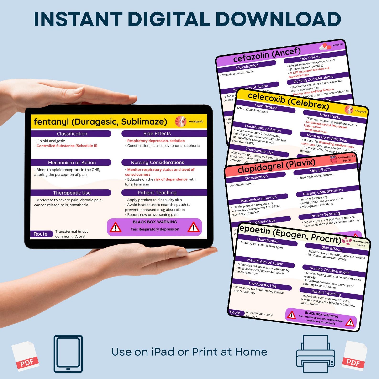 150+ Pharmacology Flashcards for Nursing Students | Digital NCLEX Study ...