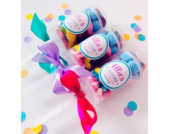 Personalised Sweetie Push Pop: Party Favours with Custom Sticker